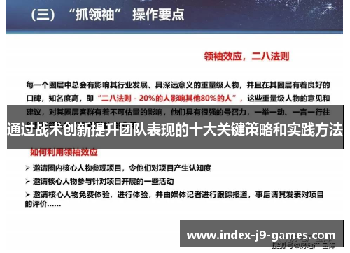 通过战术创新提升团队表现的十大关键策略和实践方法