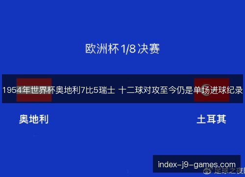 1954年世界杯奥地利7比5瑞士 十二球对攻至今仍是单场进球纪录 1954年世界杯奥地利7比5瑞士 十二球对攻至今仍是单场进球纪录